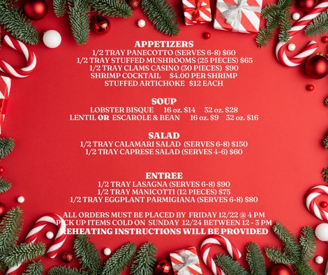 holiday to go menu